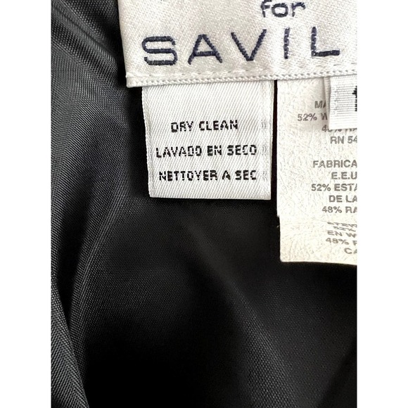 Rena Rowan size 14 houndstooth pencil skirt wool & rayon lined hidden zipper - Picture 5 of 9